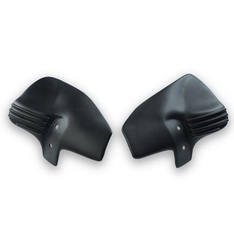 Air Deflectors for Royal Enfield Interceptor 650 and Continental GT 650 - Matte black finish with scrambler-style design, offering heat protection for legs