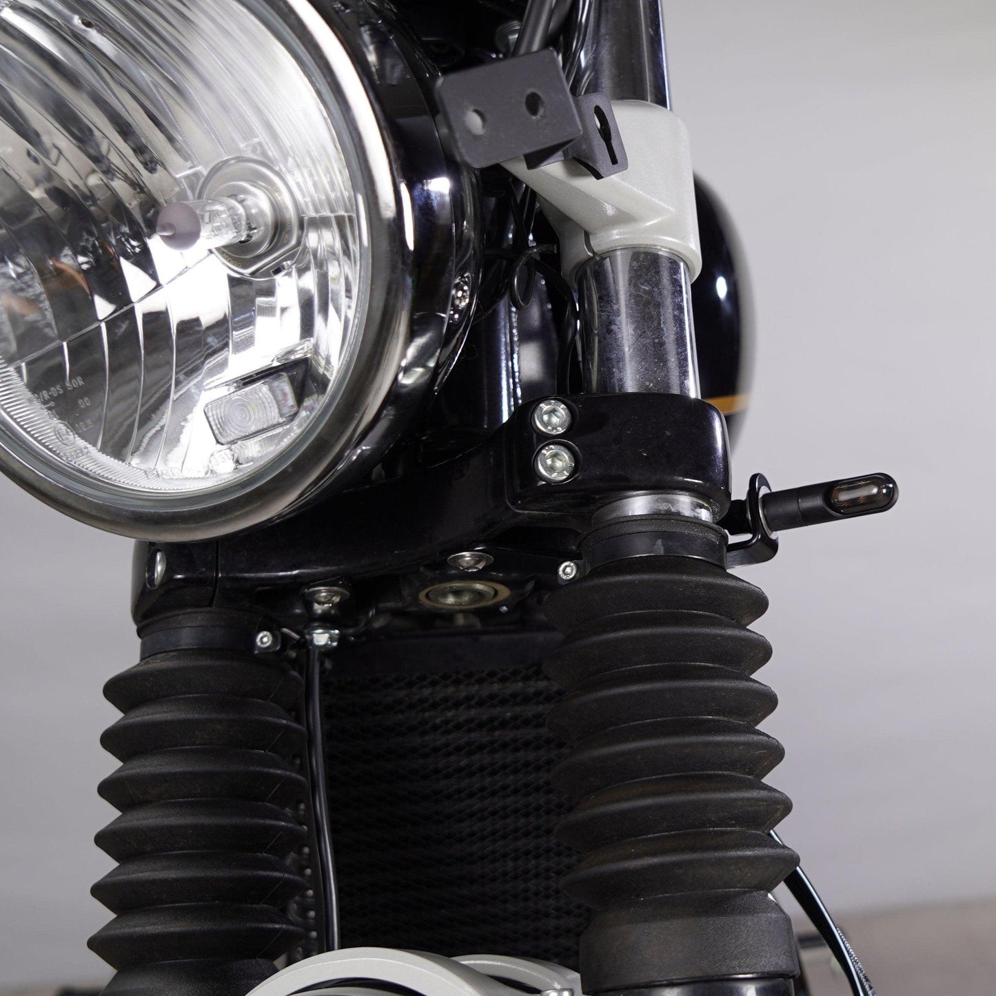 Handmade front indicator brackets for custom motorcycles