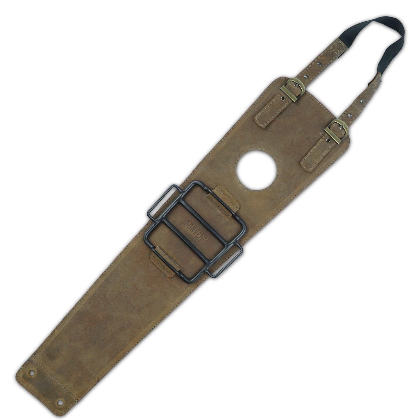 Leather tank strap for Royal Enfield Interceptor 650. Handcrafted with premium cow leather by Bonvent