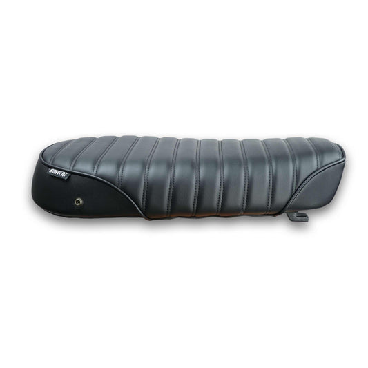 Black ribbed single seat for Royal Enfield 650, plug and play solo seat for Interceptor 650 and Continental GT 650
