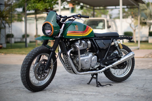 2019 Royal Enfield Interceptor 650 British Green Rally Scrambler Build