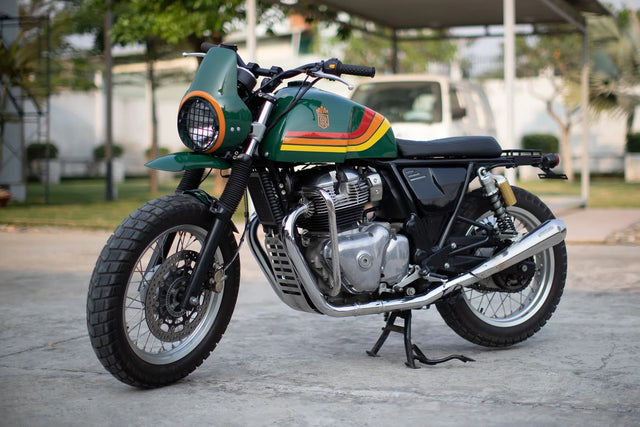 2019 Royal Enfield Interceptor 650 British Green Rally Scrambler Build