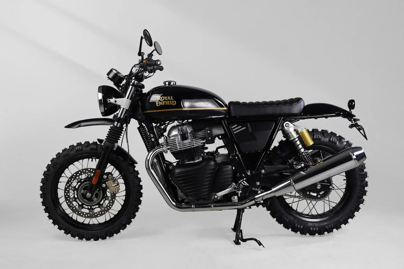 2023 Royal Enfield Interceptor 650 Scrambler Build: Black & Gold Bonvent Conversion