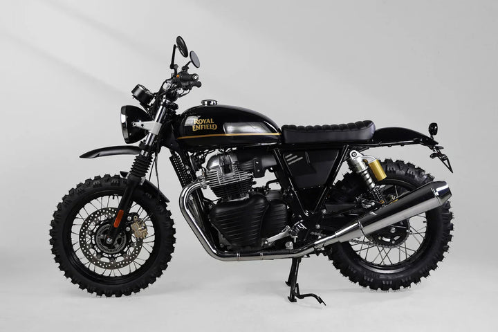 2023 Royal Enfield Interceptor 650 Scrambler Build: Black & Gold Bonvent Conversion