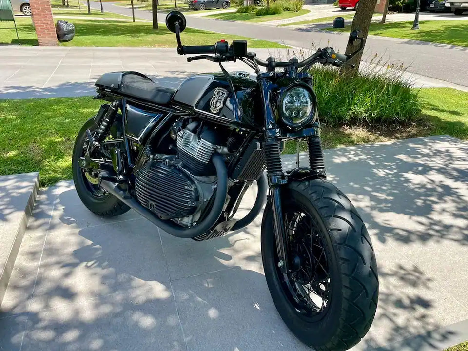 Royal Enfield Continental GT 650 in United States fitted with LED Headlight Cowl for Interceptor 650
