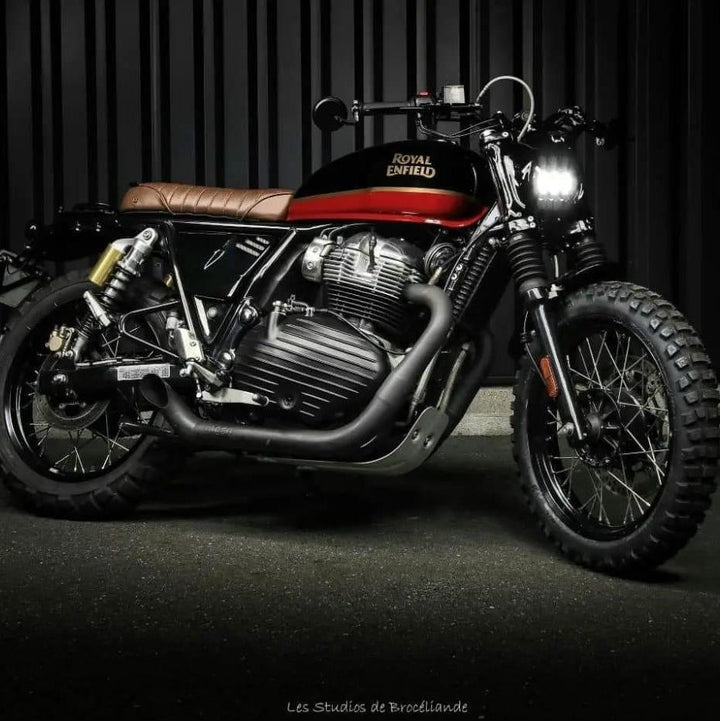 Royal Enfield Interceptor 650 custom build with LED headlight cowl