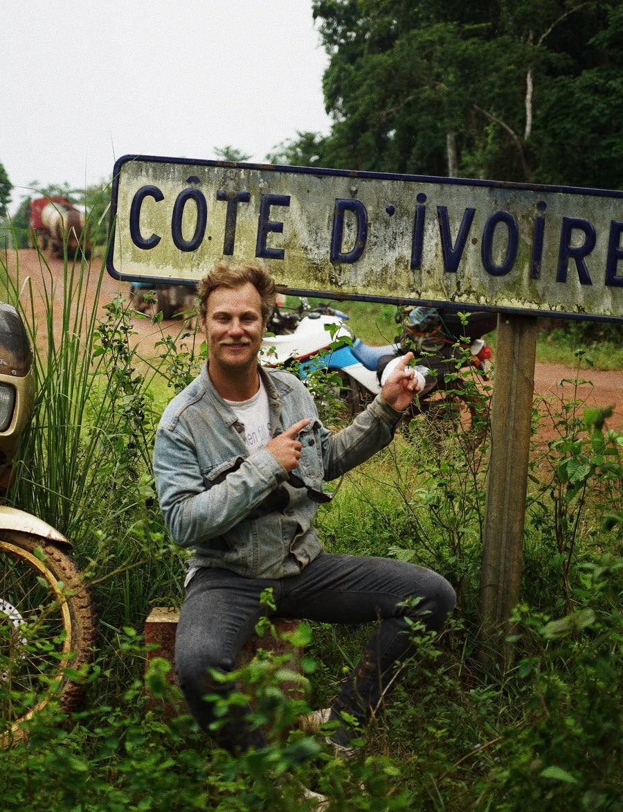 Marius Paijens during the 2018 Paris-to-Abidjan motorcycle journey