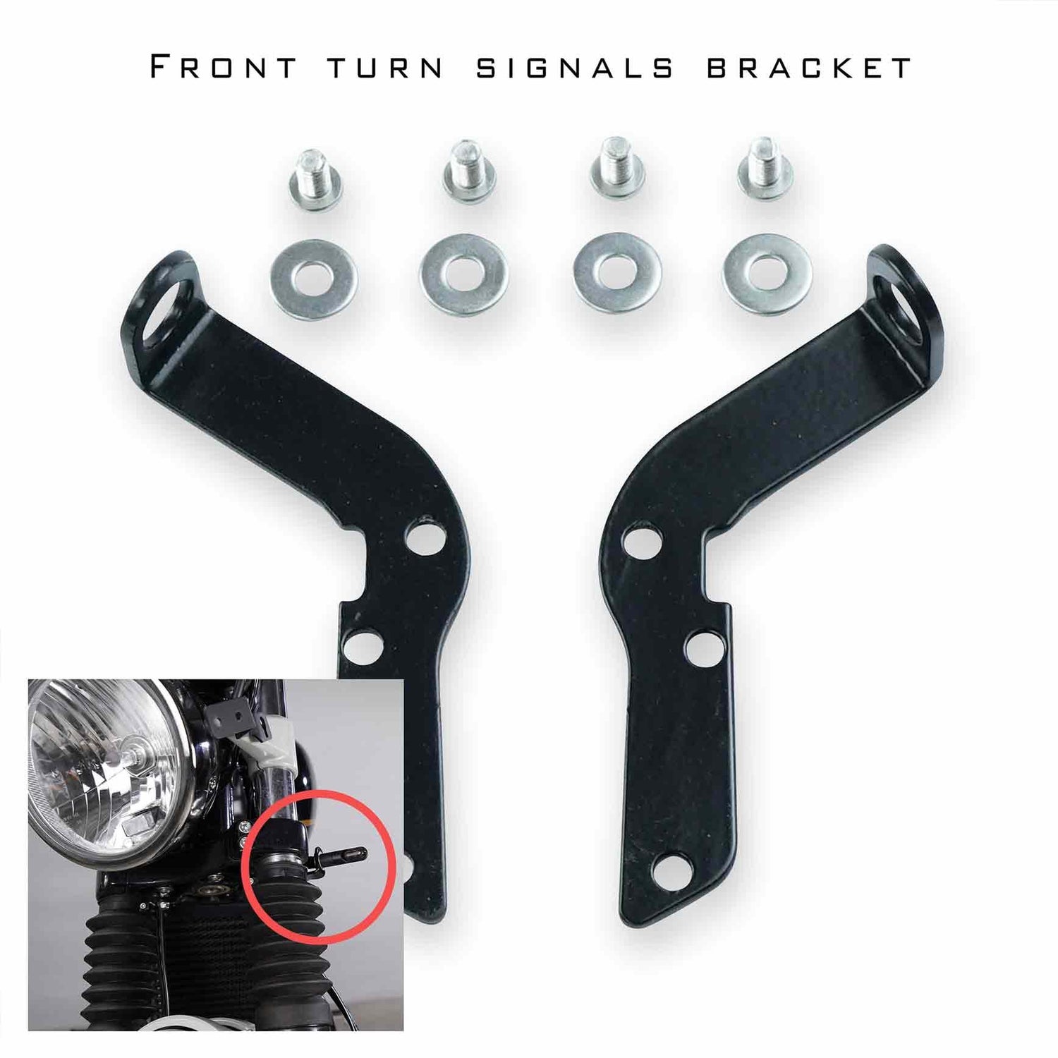 Front turn signal brackets for Royal Enfield Interceptor 650 and Continental GT 650