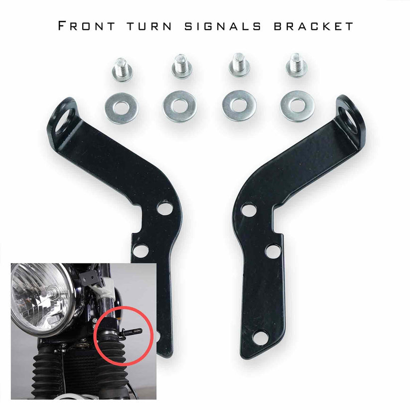 Front turn signal brackets for Royal Enfield Interceptor 650 and Continental GT 650