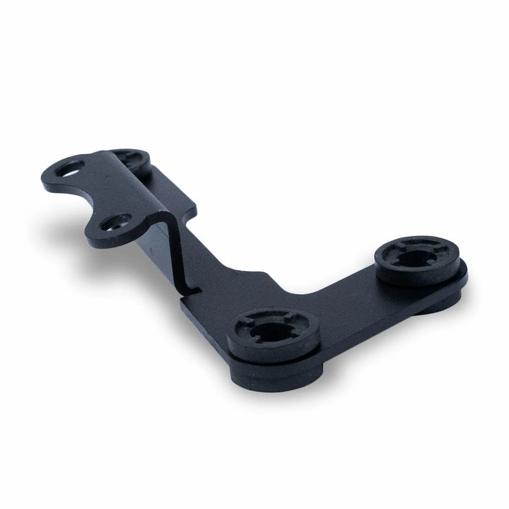 Matte black powder-coated steel bracket for Bonvent Triumph speedometer housing