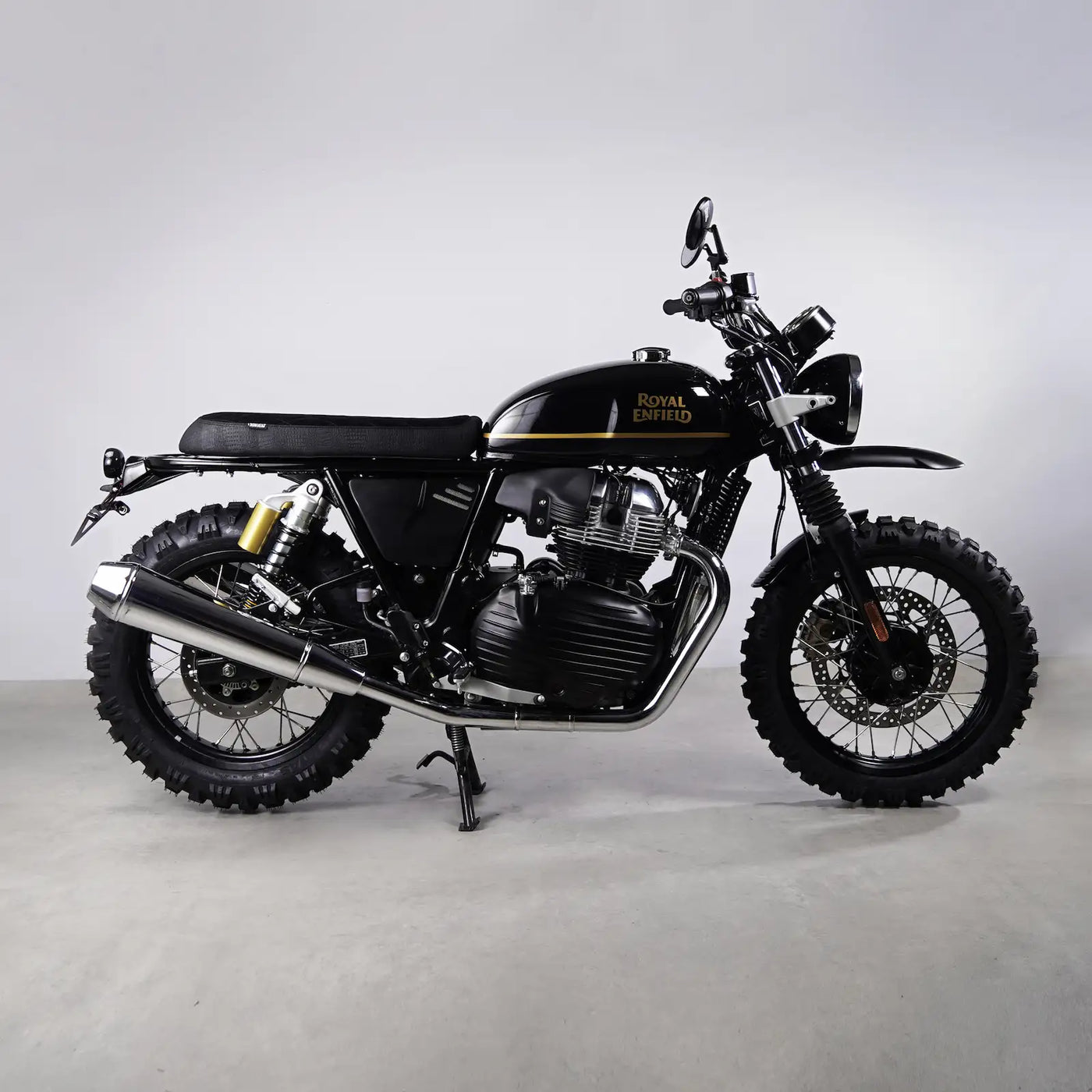 Custom Interceptor 650 Fitted with Tail Tidy Kit,  Short Rear Mudguard and Custom Side Covers