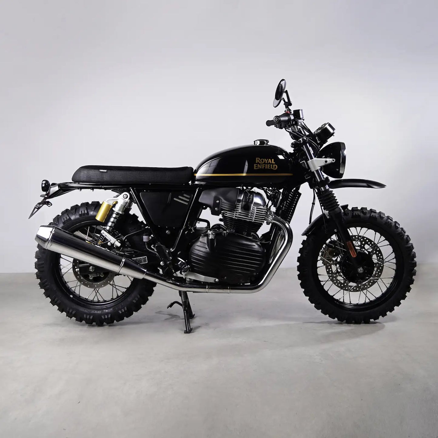Custom Interceptor 650 Fitted with Tail Tidy Kit,  Short Rear Mudguard and Custom Side Covers