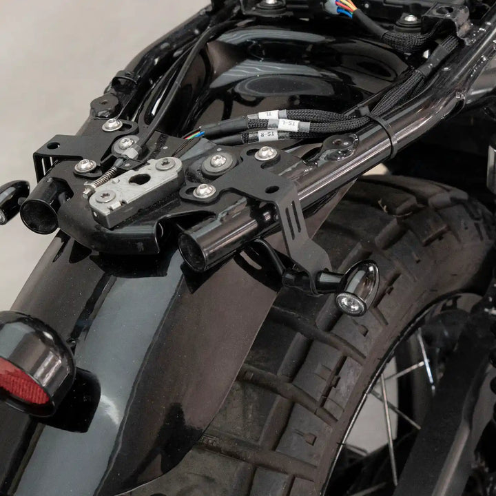 Adjustable Rear Under-Seat Indicator Brackets for Triumph Street Twin, Street Cup, Street Scrambler, T100 LC & T120