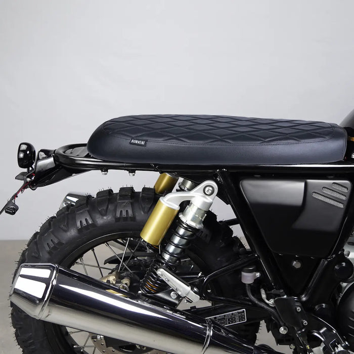 Flat Seat Black Diamond Stitched