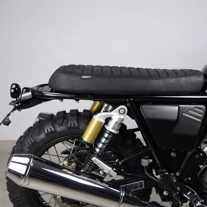 Flat Seat Black Ribbed Croco & Suede – Limited Edition