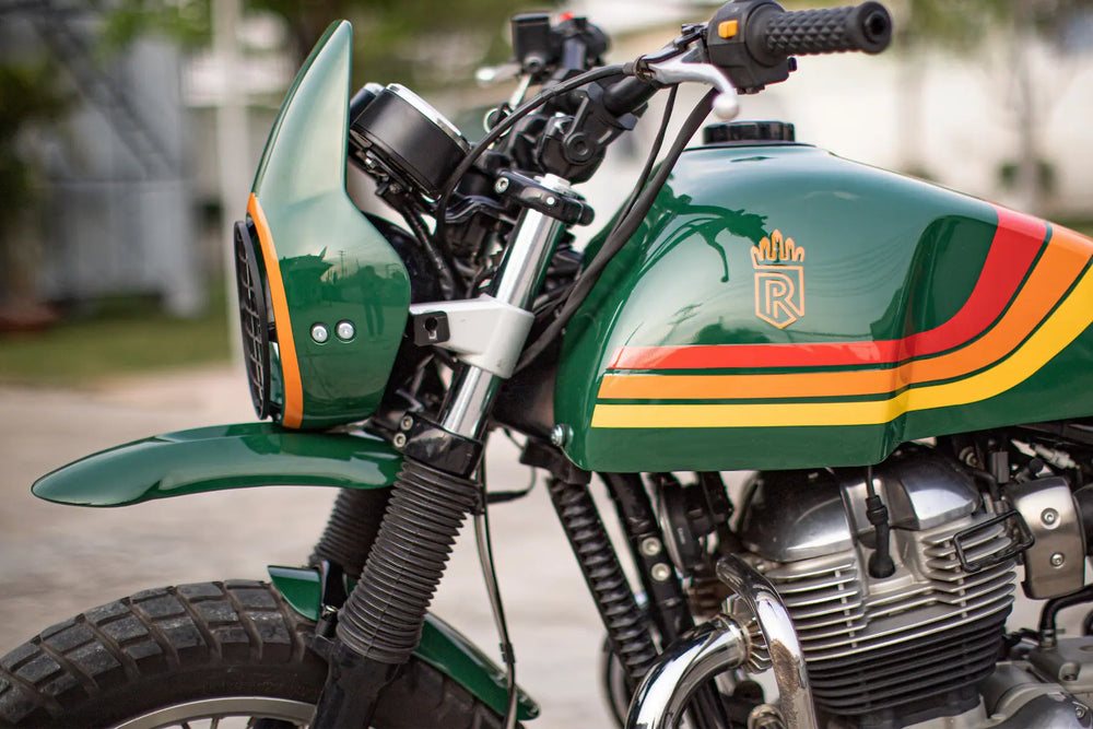 Royal Enfield GT650 Green british Rally