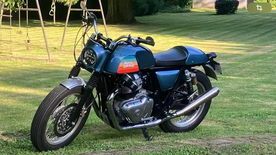Royal Enfield Continental GT 650 in United Kingdom fitted with LED Headlight Cowl for Interceptor 650