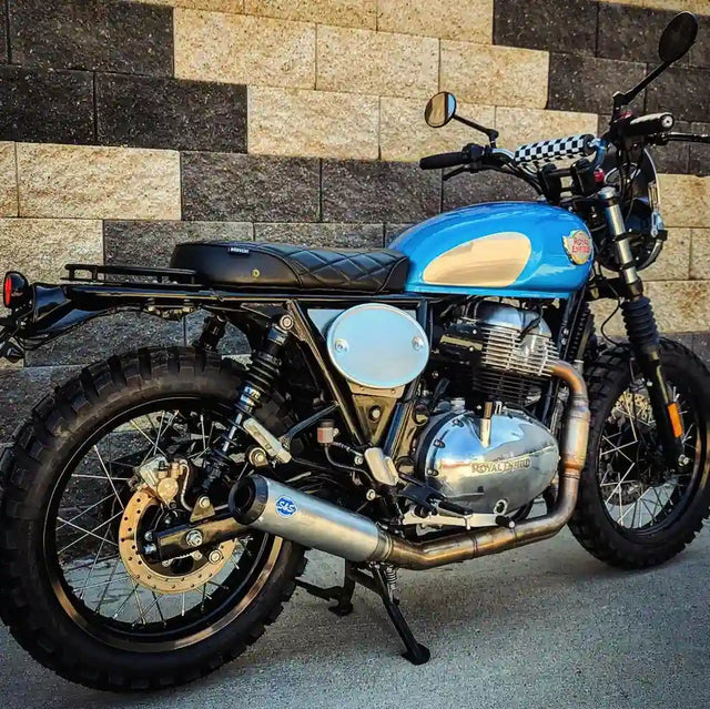 Baxter Cycle's Royal Enfield Interceptor 650 fitted with Interceptor 650 Modular Seat Kit – Solo & Duo Setup for GT 650, GT 650 & Interceptor 650 Rear Loop Frame Cover, GT 650 Rear Mudguard & Interceptor 650 Rear Fender – Short