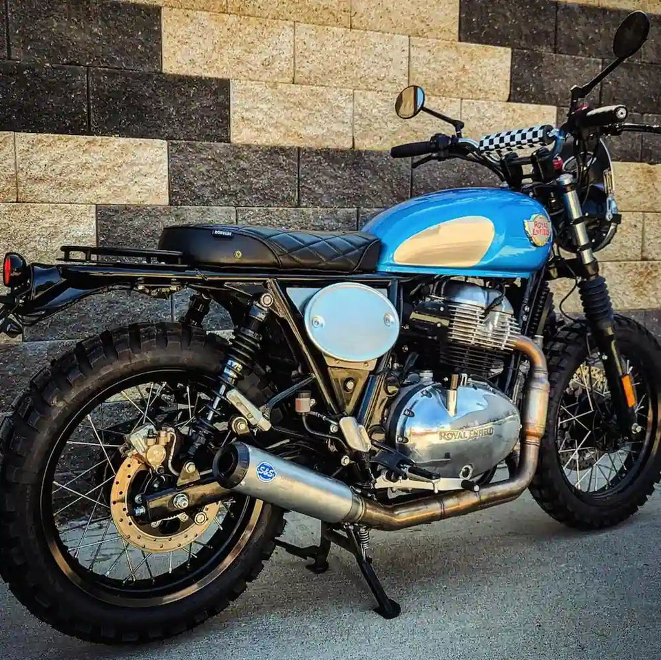 Baxter Cycle's Royal Enfield Interceptor 650 fitted with Interceptor 650 Modular Seat Kit – Solo & Duo Setup for GT 650, GT 650 & Interceptor 650 Rear Loop Frame Cover, GT 650 Rear Mudguard & Interceptor 650 Rear Fender – Short