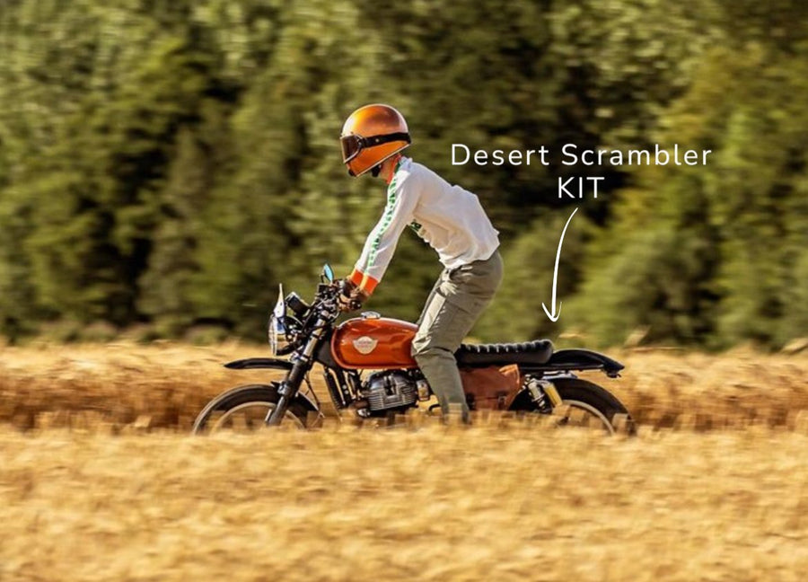 Bonvent Desert Scrambler Kit fitted to a Royal Enfield Interceptor 650