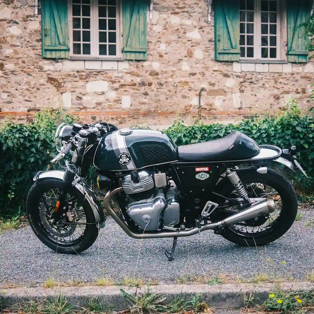 Royal Enfield Continental GT 650 in UK fitted with Interceptor 650 Tail Tidy & GT 650 Tail Light Kit – E-mark / CE, Interceptor 650 & GT 650 Indicator Adapters – Front or Rear Pair, Royal Enfield Wiring Adapter for Aftermarket Tail Lights – GT 650, Interceptor 650, Bear 650 & Hunter 350