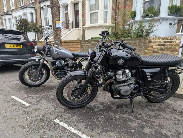 Royal Enfield Interceptor 650 in United Kingdom fitted with Interceptor 650 Custom Seat & GT 650 Custom Seat