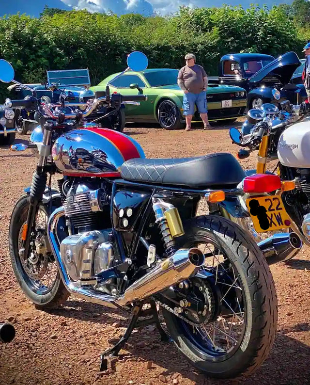 Royal Enfield Interceptor 650 in United Kingdom fitted with GT 650 & Interceptor 650 Café Racer Side Panels