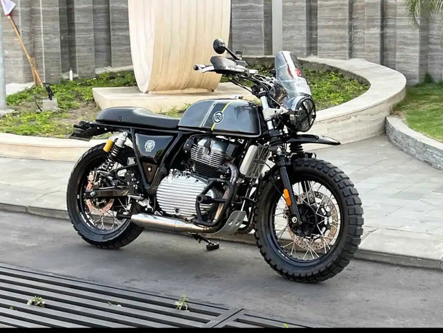 Royal Enfield Continental GT 650 in Thailand fitted with Interceptor 650 High Front Mudguard for Scrambler Builds