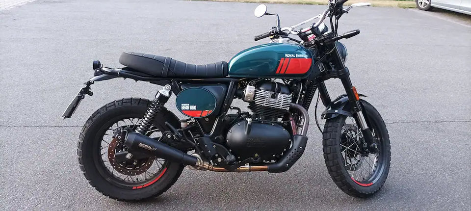Royal Enfield Bear 650 in France fitted with Royal Enfield Bear 650 Tail Tidy & LED Tail Light Kit, Royal Enfield Wiring Adapter for Aftermarket Tail Lights – GT 650, Interceptor 650, Bear 650 & Hunter 350