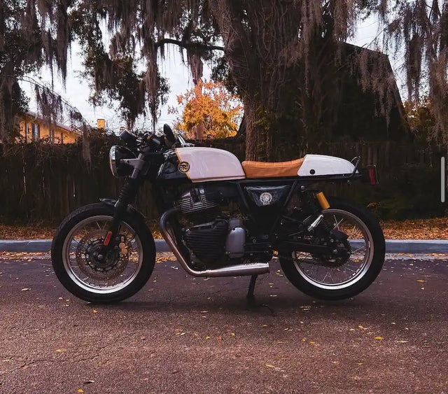 Stephen.a_s's Royal Enfield Continental GT 650 in USA fitted with Interceptor 650, GT 650 & Bear 650 Heat Shield Pair