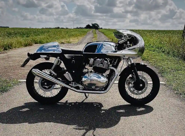 Motoeightyone's Royal Enfield Continental GT 650 in United Kingdom fitted with Interceptor 650 Tail Tidy & GT 650 Tail Light Kit – E-mark / CE, GT 650 & Interceptor 650 Rear Loop Frame Cover, Royal Enfield Wiring Adapter for Aftermarket Tail Lights – GT 650, Interceptor 650, Bear 650 & Hunter 350