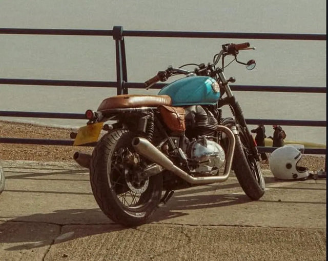 Royal Enfield Interceptor 650 in United Kingdom fitted with Flat Seat for Interceptor 650 & GT 650, GT 650 & Interceptor 650 Rear Loop Frame Cover, GT 650 Rear Mudguard & Interceptor 650 Rear Fender – Short