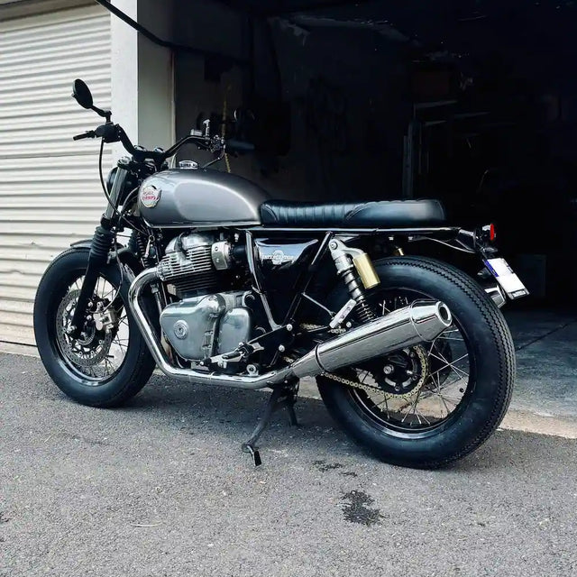 Royal Enfield Interceptor 650 in United Kingdom fitted with GT 650 & Interceptor 650 Rear Loop Frame Cover, GT 650 Rear Mudguard & Interceptor 650 Rear Fender – Short, Royal Enfield Wiring Adapter for Aftermarket Tail Lights – GT 650, Interceptor 650, Bear 650 & Hunter 350