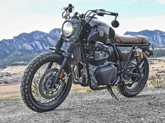Royal Enfield Interceptor 650 in United States fitted with LED Headlight Cowl for Interceptor 650, Interceptor 650 & GT 650 Front Indicator Brackets for M8/M10 Turn Signals, GT 650 & Interceptor 650 Front Mudguard