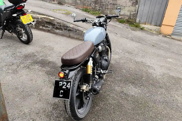 Royal Enfield Interceptor 650 in United Kingdom fitted with GT 650 & Interceptor 650 Rear Loop Frame Cover, Interceptor 650 Tail Tidy & GT 650 Tail Light Kit – E-mark / CE, Royal Enfield Wiring Adapter for Aftermarket Tail Lights – GT 650, Interceptor 650, Bear 650 & Hunter 350