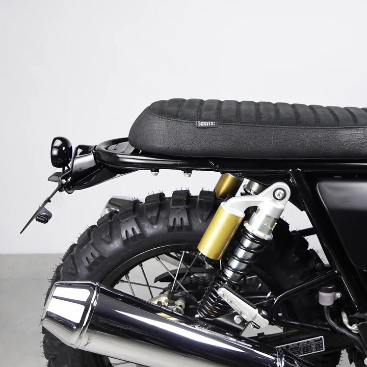 Royal Enfield Interceptor 650 with Leather Custom Seat and Tail Light Kit