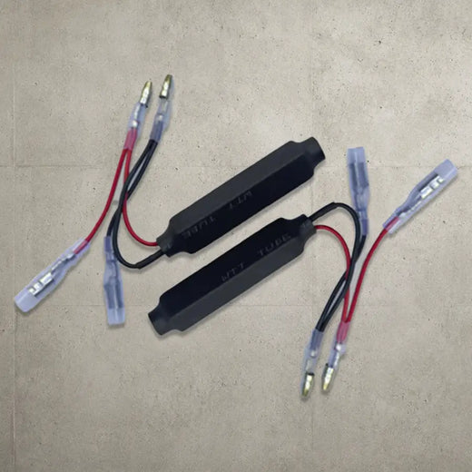 Plug and resistors for motorcycle led indicators