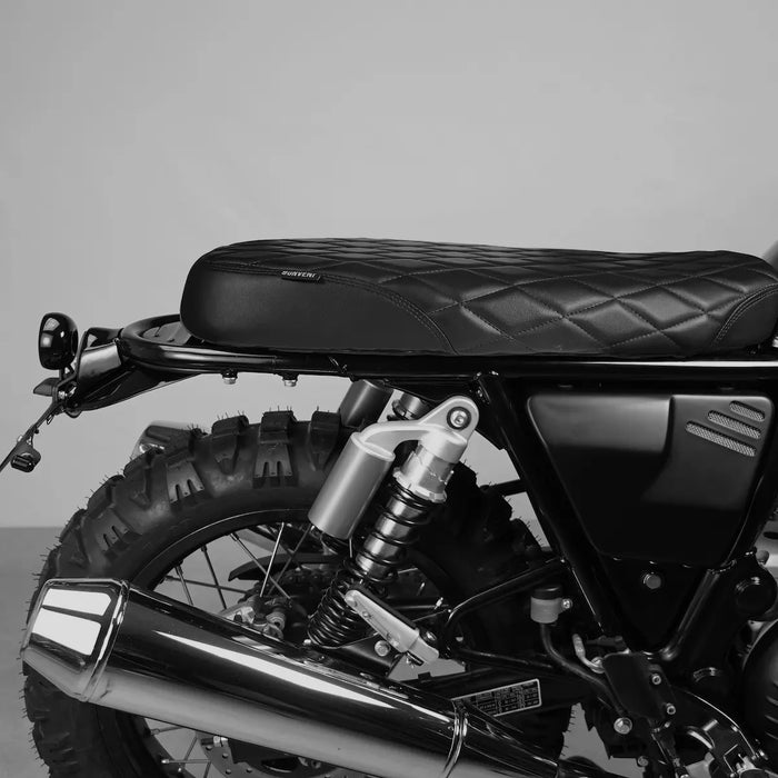 Scrambler Seat Black Diamond Stitched