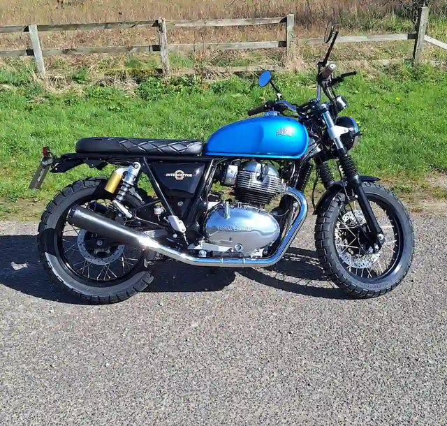 Royal Enfield Interceptor 650 in United Kingdom fitted with Interceptor 650 Custom Seat & GT 650 Custom Seat