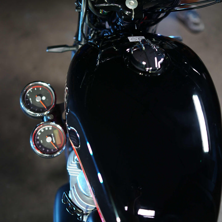 Adjustable speedometer relocation mount for Royal Enfield 650
