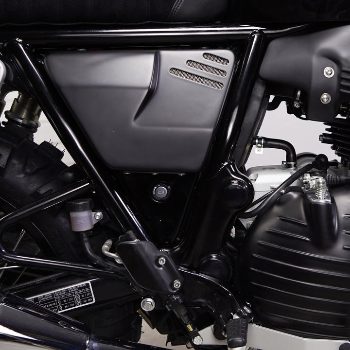 Slim side covers with mesh openings for Royal Enfield 650