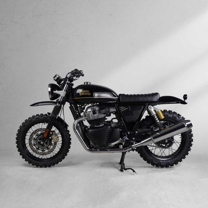 Best scrambler transformation kit for Royal Enfield Interceptor and GT 650. Plug-and-play installation by Bonvent