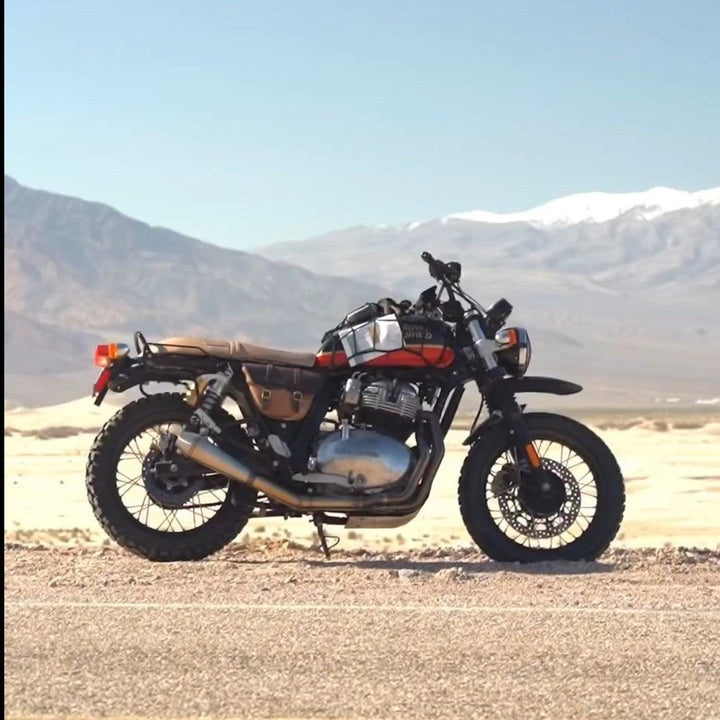 Dakar-inspired scrambler mudguard for Royal Enfield Interceptor 650