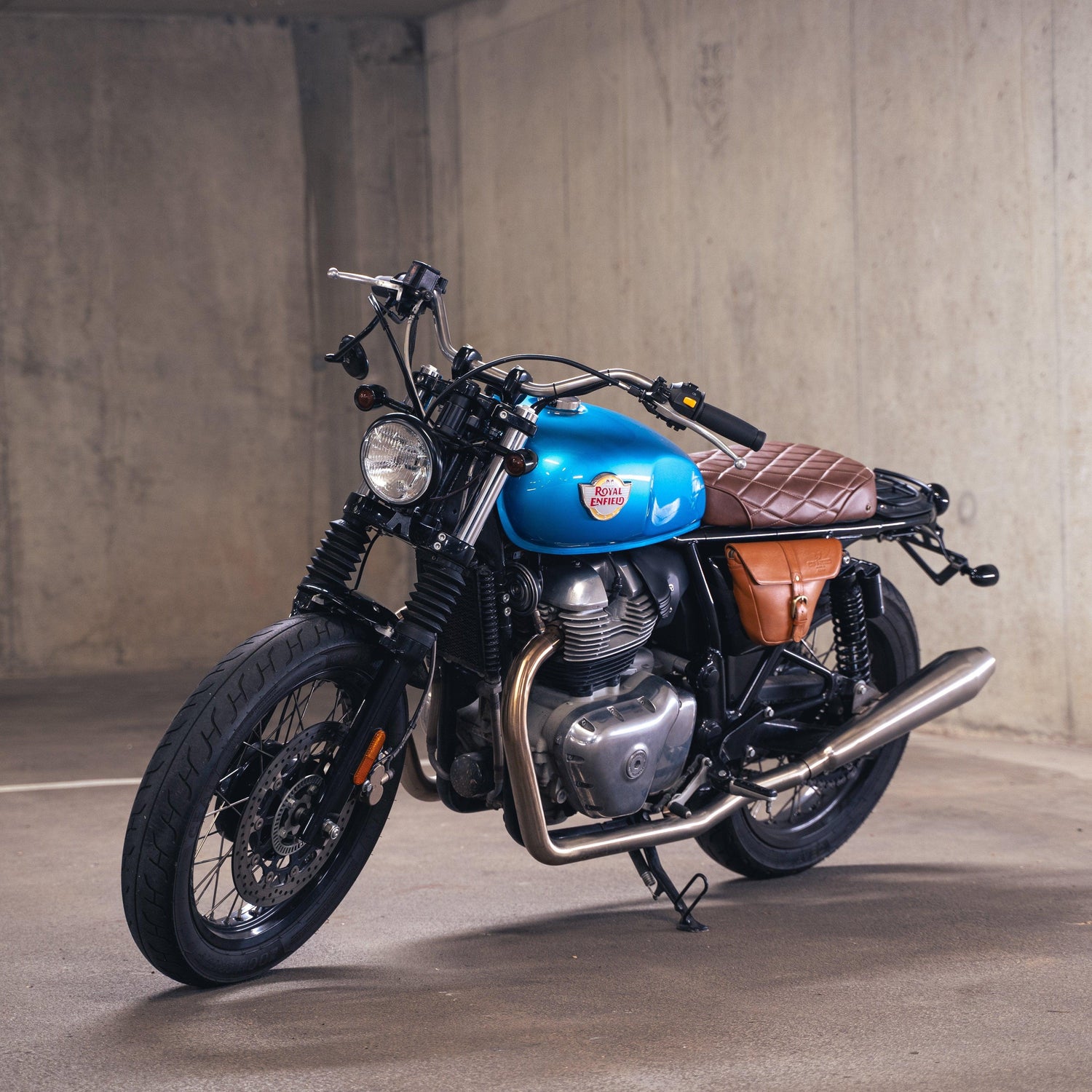 Black front mudguard for Royal Enfield 650 custom builds