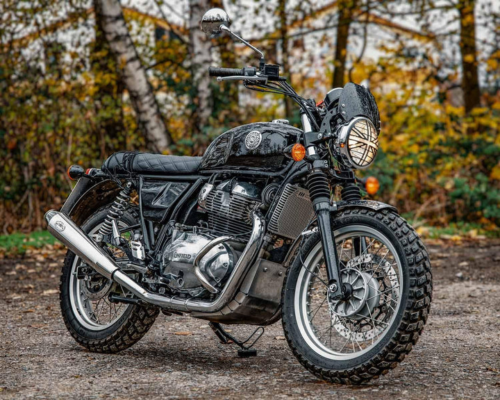 Black slim side covers for Royal Enfield Interceptor 650 and GT 650