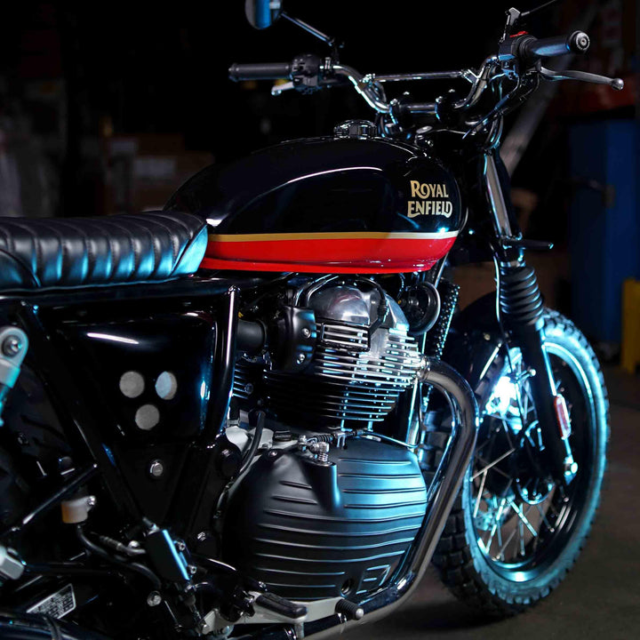 Black café racer side panels for Royal Enfield GT 650 and Interceptor 650