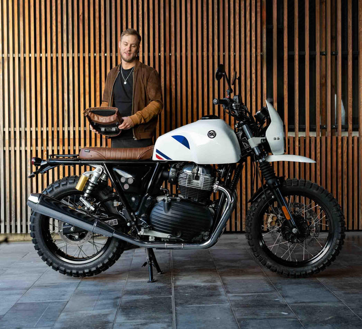 Bonvent mini luggage rack, compatible with tail tidy kits. Ideal for custom Royal Enfield motorcycles