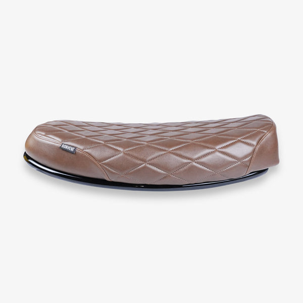 Brown Diamond Stitched