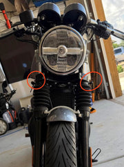 Customer photo for Interceptor 650 & GT 650 Front Indicator Brackets for M8/M10 Turn Signals