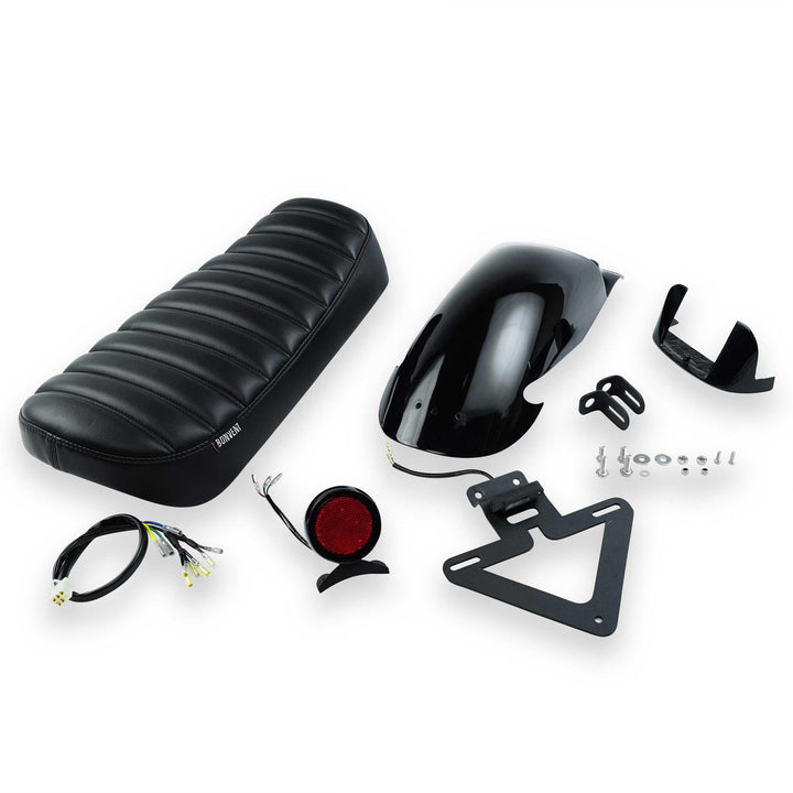 Complete Royal Enfield 650 scrambler kit with seat, rear mudguard and lights